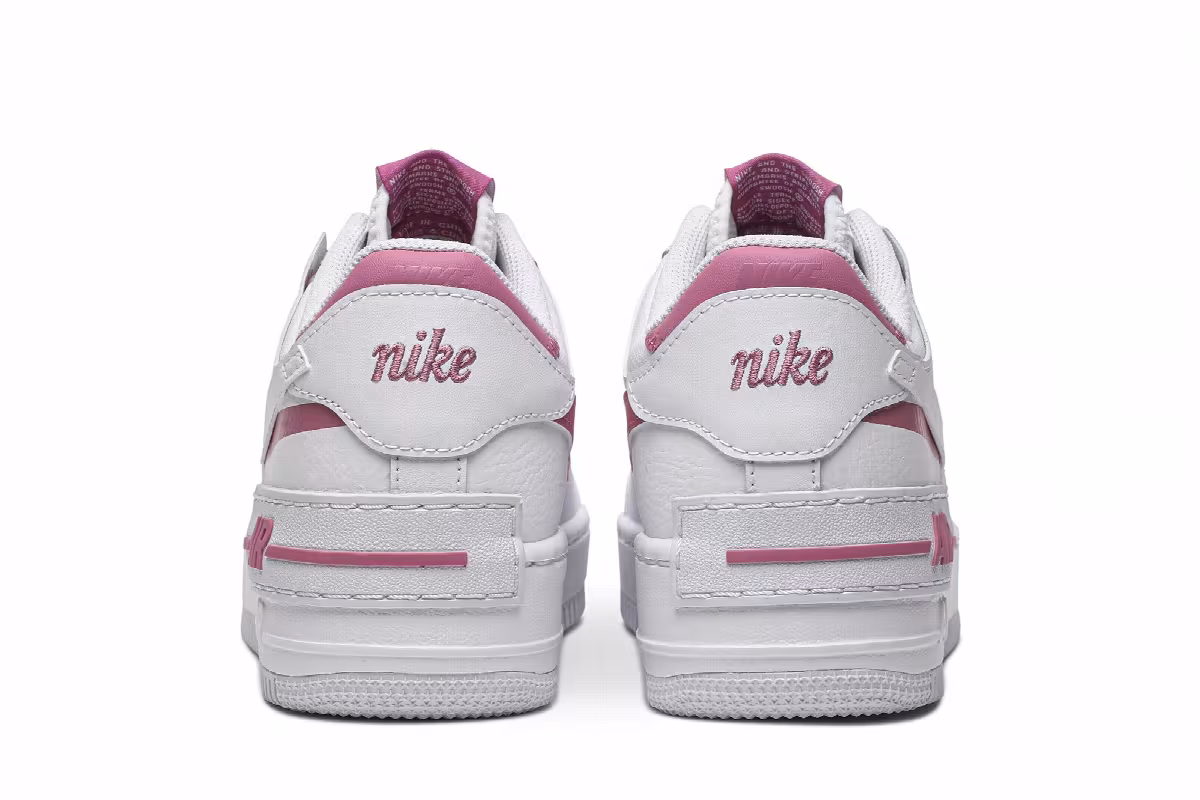Nike Women's Air Force 1 Shadow White Magic Flamingo, view 7