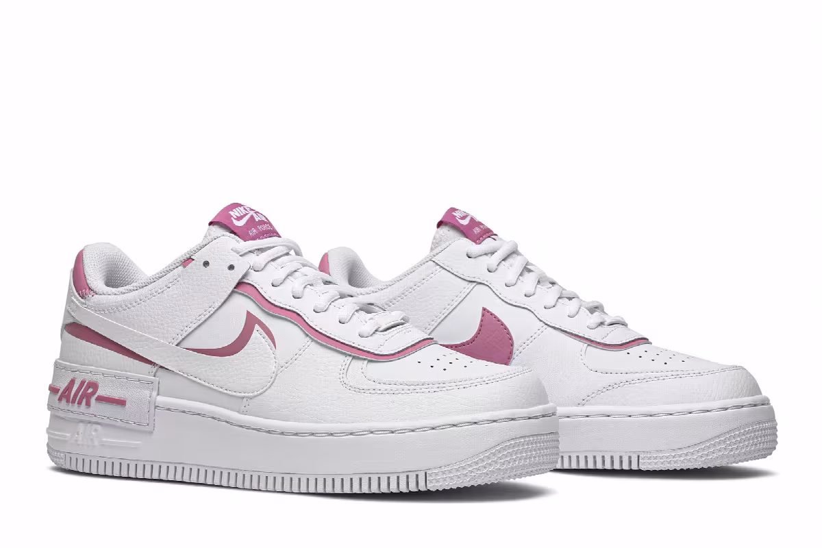 Nike Women's Air Force 1 Shadow White Magic Flamingo, view 9