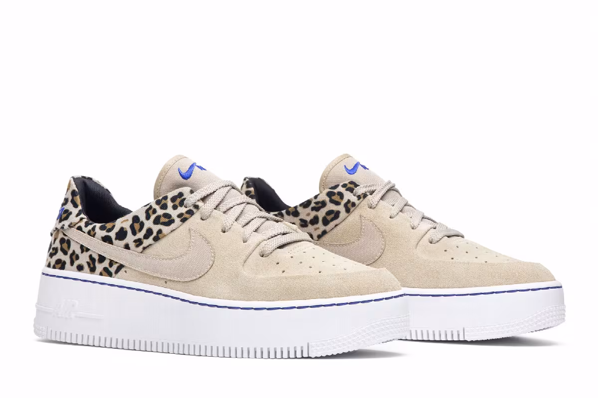 Nike Women's Air Force 1 Sage Low Premium Leopard, view 9