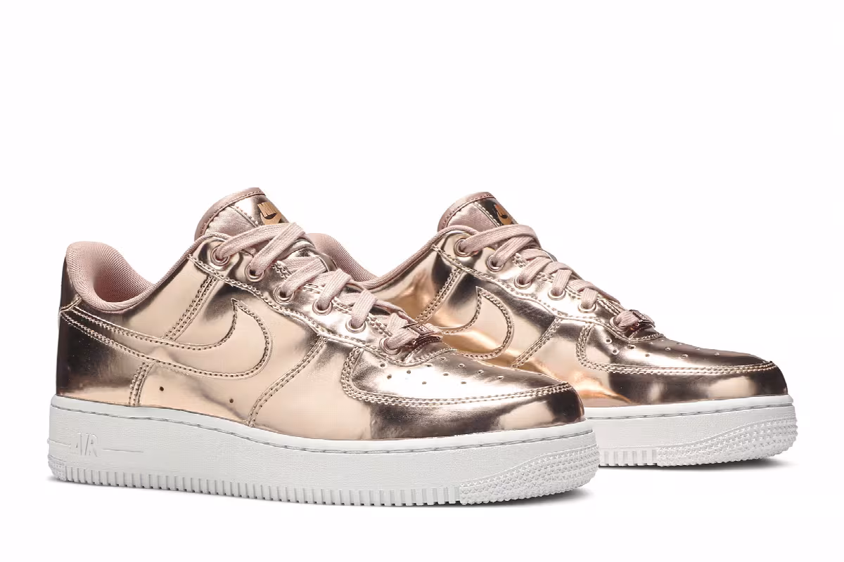 Nike Women's Air Force 1 SP Metallic Rose Gold, view 9