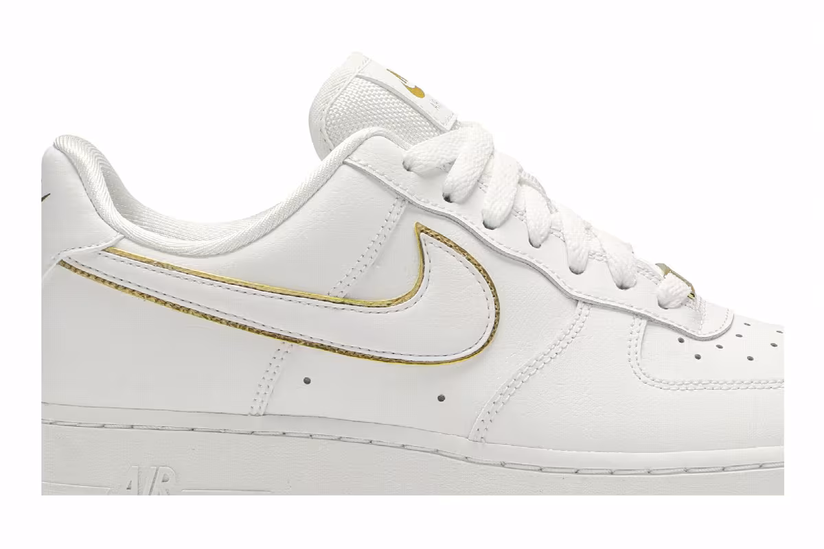 Nike Women's Air Force 1 07 ESS Metallic Gold, view 3