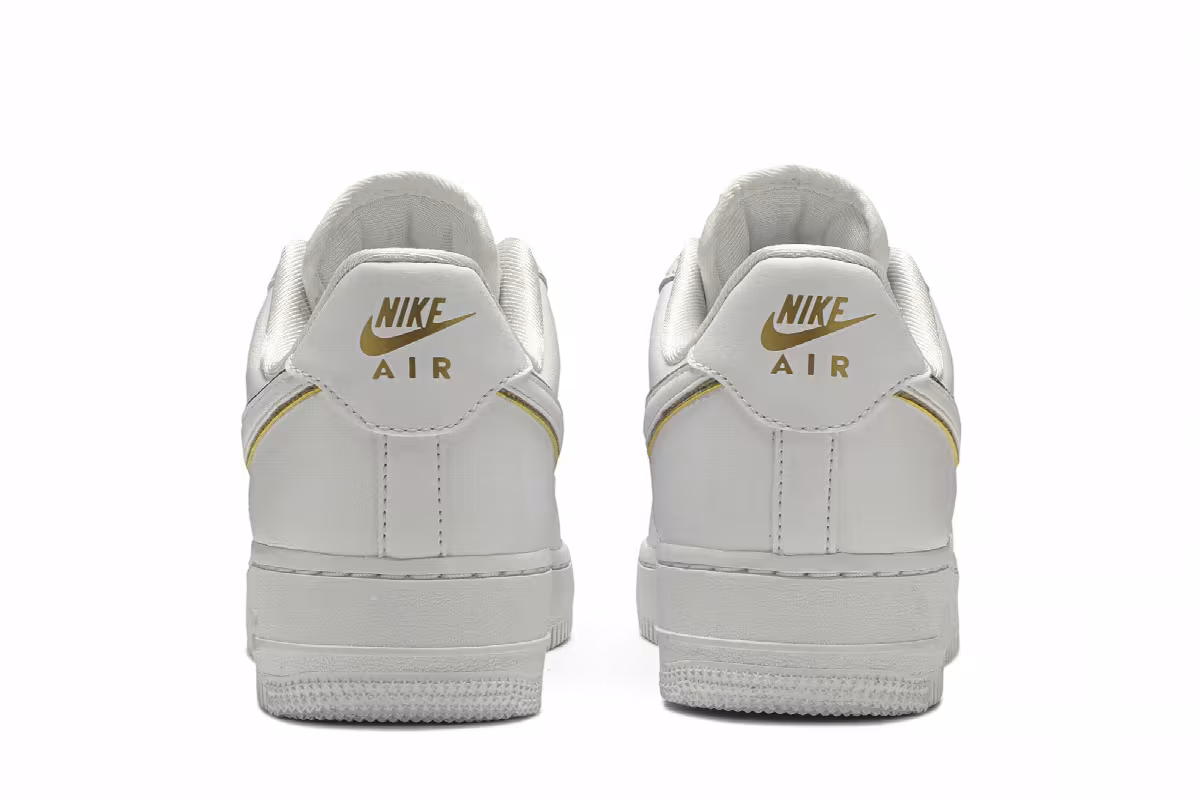 Nike Women's Air Force 1 07 ESS Metallic Gold, view 7