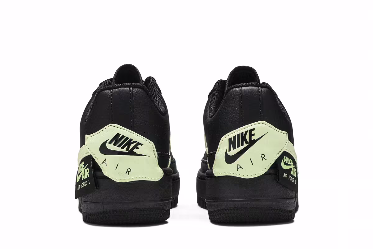 Nike Women's Air Force 1 Jester XX Black Barely Volt, view 7