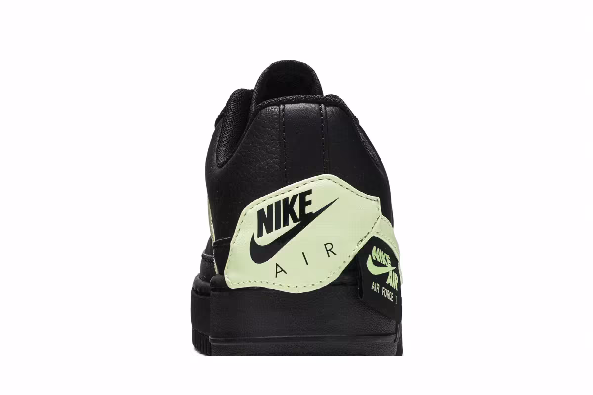 Nike Women's Air Force 1 Jester XX Black Barely Volt, view 8