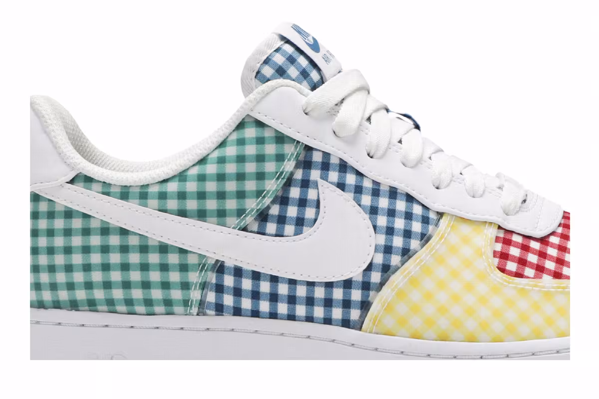 Nike Women's Air Force 1 Low QS Gingham Pack - Multicolor, view 3