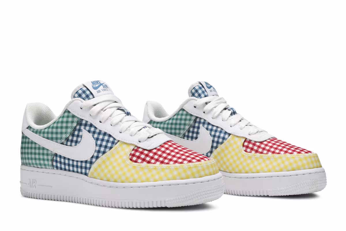 Nike Women's Air Force 1 Low QS Gingham Pack - Multicolor, view 9