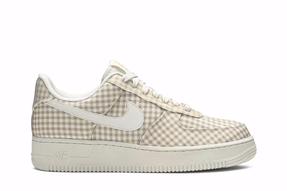 Nike Women's Air Force 1 Low QS Gingham Pack - Beige, view 2