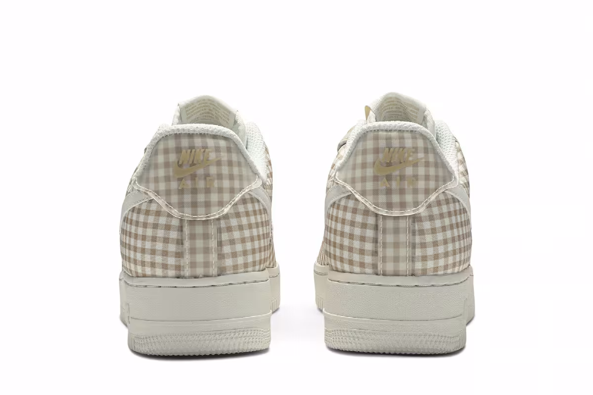Nike Women's Air Force 1 Low QS Gingham Pack - Beige, view 7