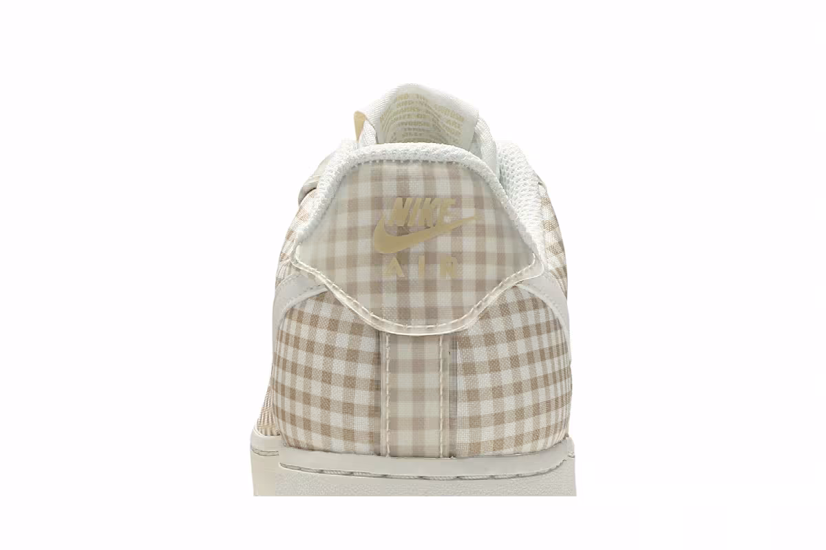 Nike Women's Air Force 1 Low QS Gingham Pack - Beige, view 8
