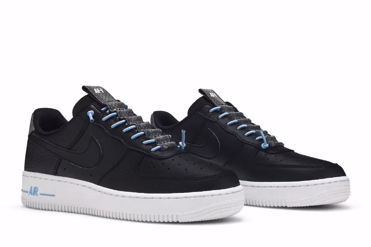 Nike Women's Air Force 1 Black Reflective, view 9