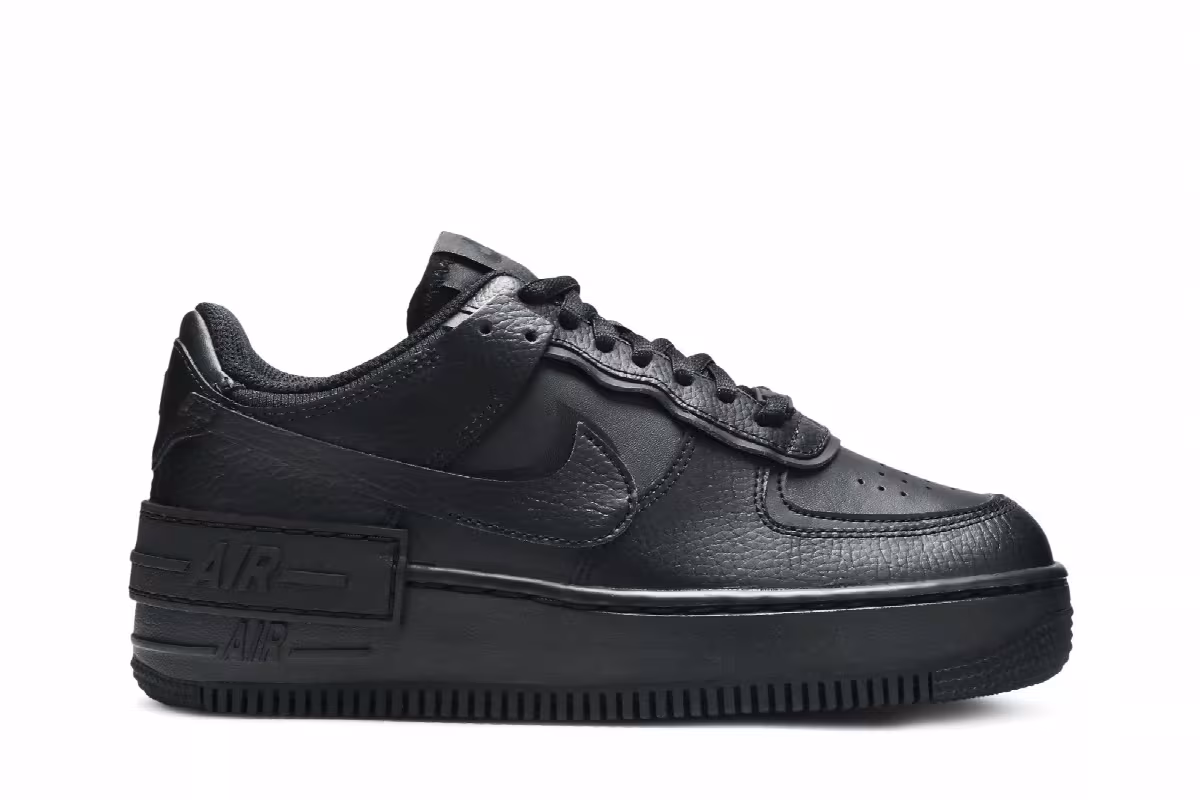 Nike Women's Air Force 1 Shadow Triple Black, view 2