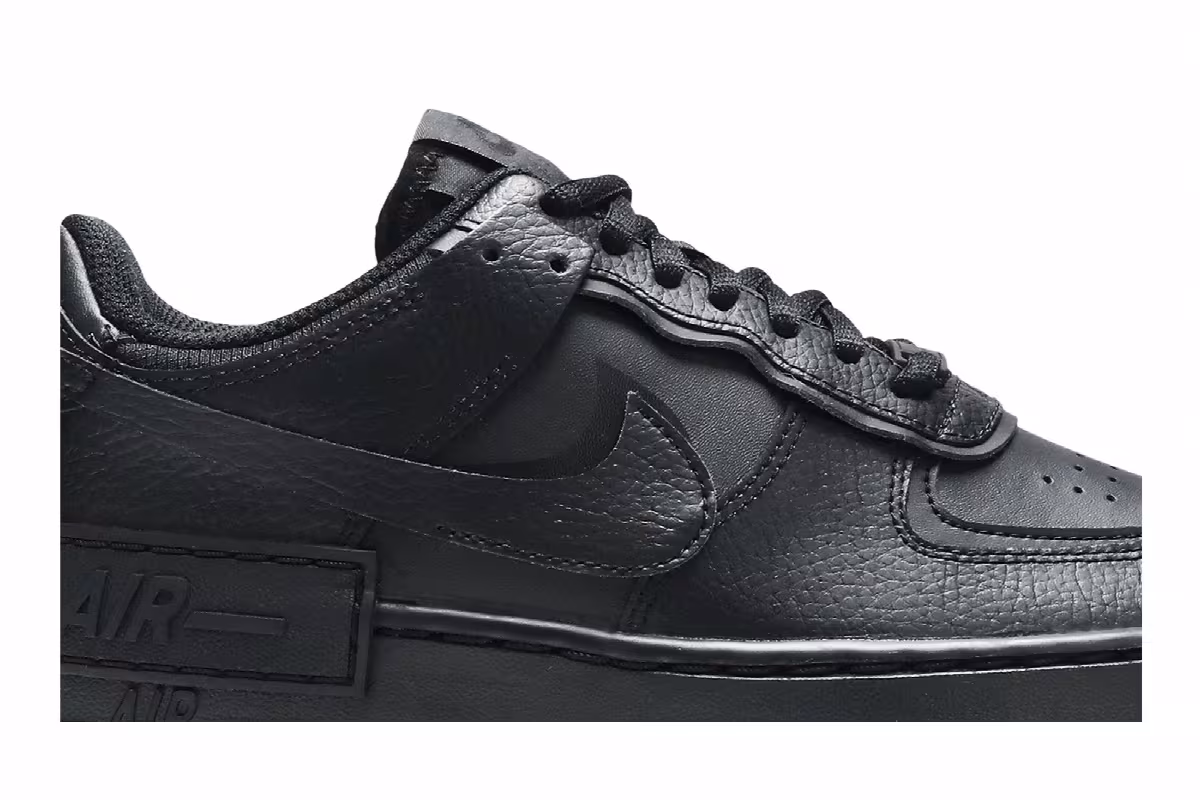 Nike Women's Air Force 1 Shadow Triple Black, view 3