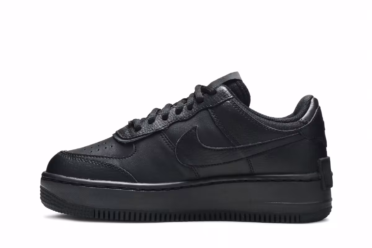 Nike Women's Air Force 1 Shadow Triple Black, view 4
