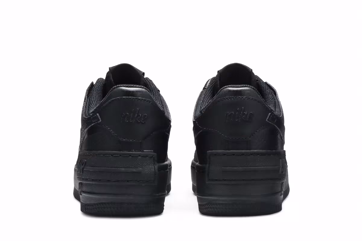 Nike Women's Air Force 1 Shadow Triple Black, view 7
