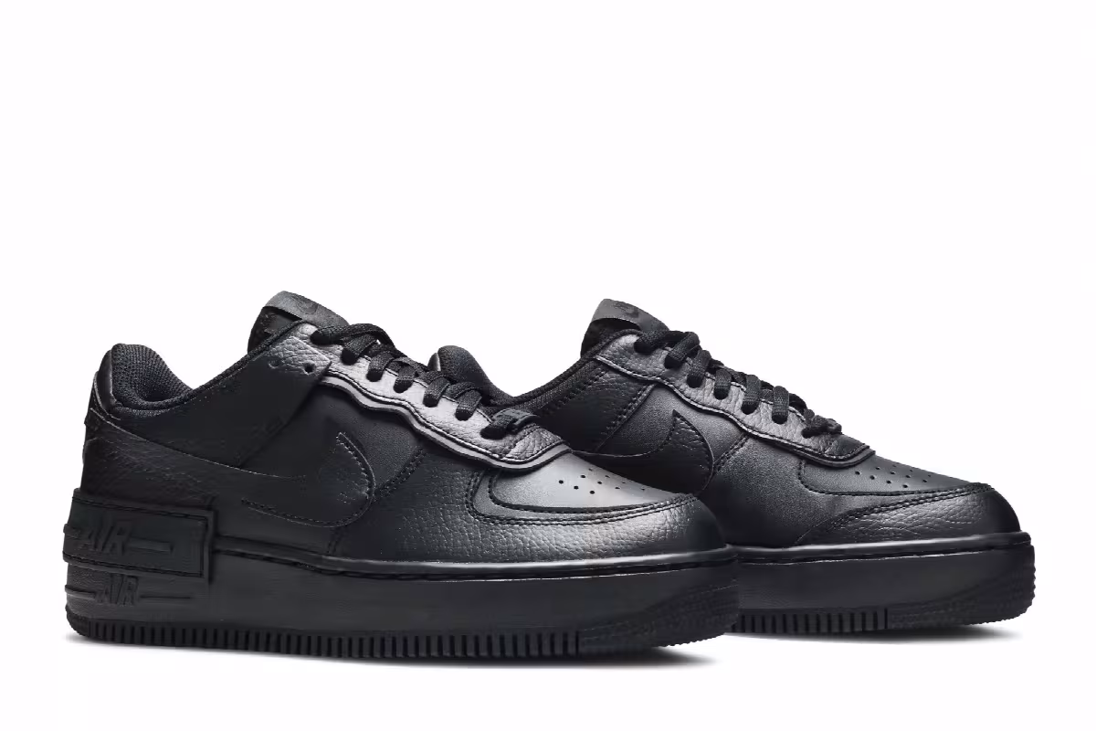 Nike Women's Air Force 1 Shadow Triple Black, view 9