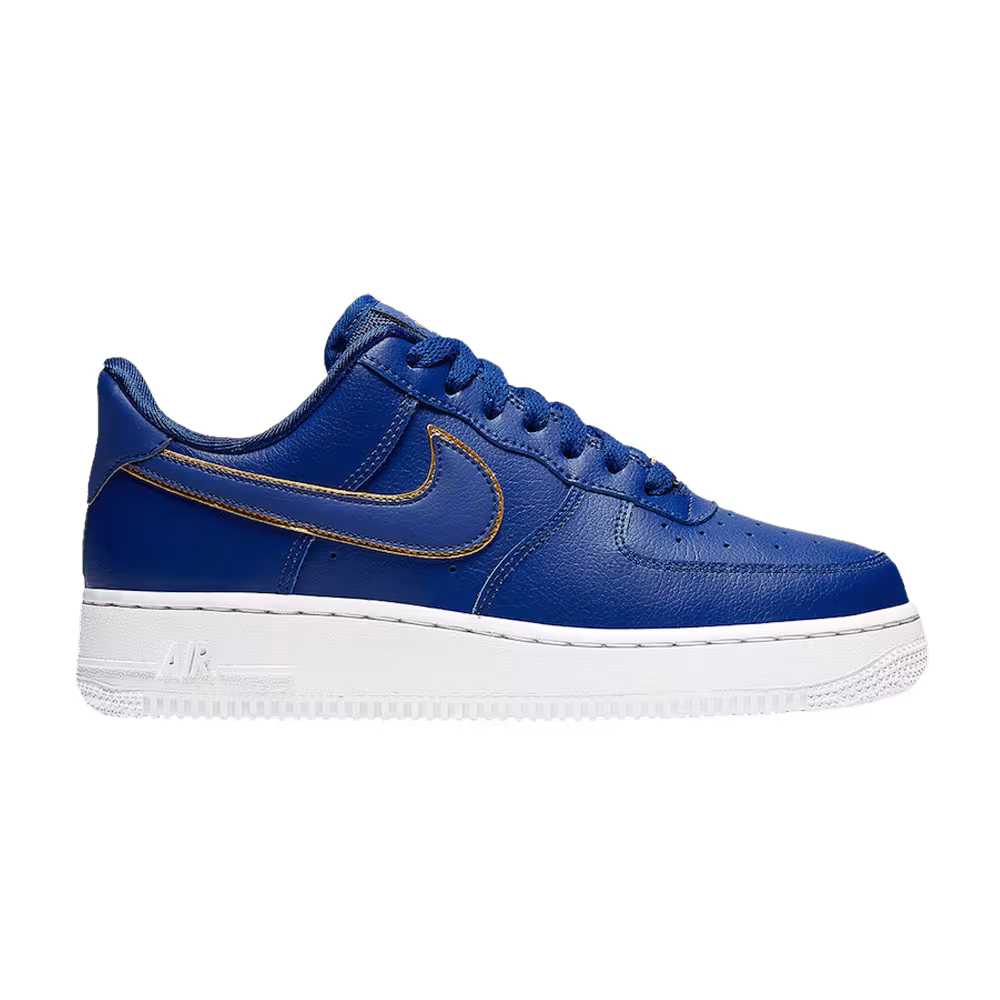 Nike Women's Air Force 1 Low Blue Gold Swoosh