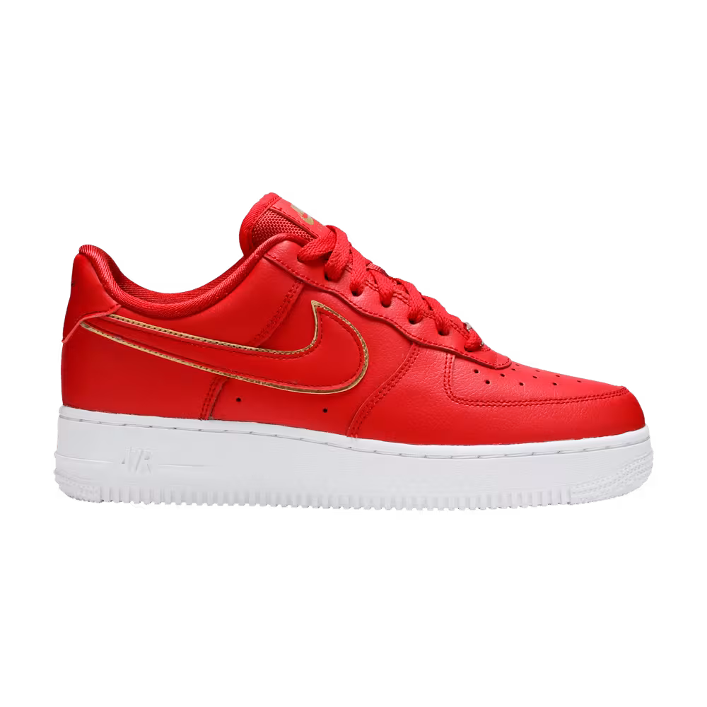 Nike Women's Air Force 1 Low Red Gold Swoosh
