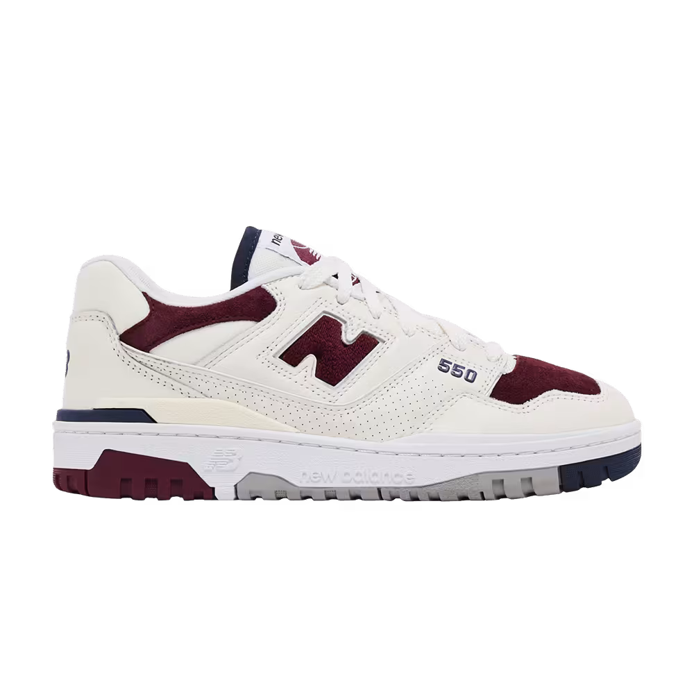 New Balance 550 Suede Toe Pack - Burgundy Navy