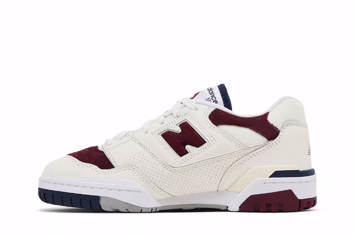 New Balance 550 Suede Toe Pack - Burgundy Navy, view 4