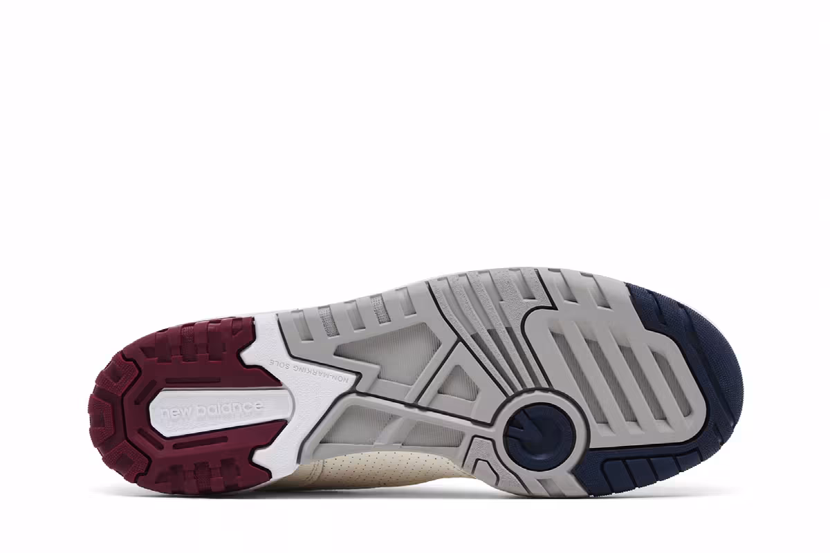 New Balance 550 Suede Toe Pack - Burgundy Navy, view 5