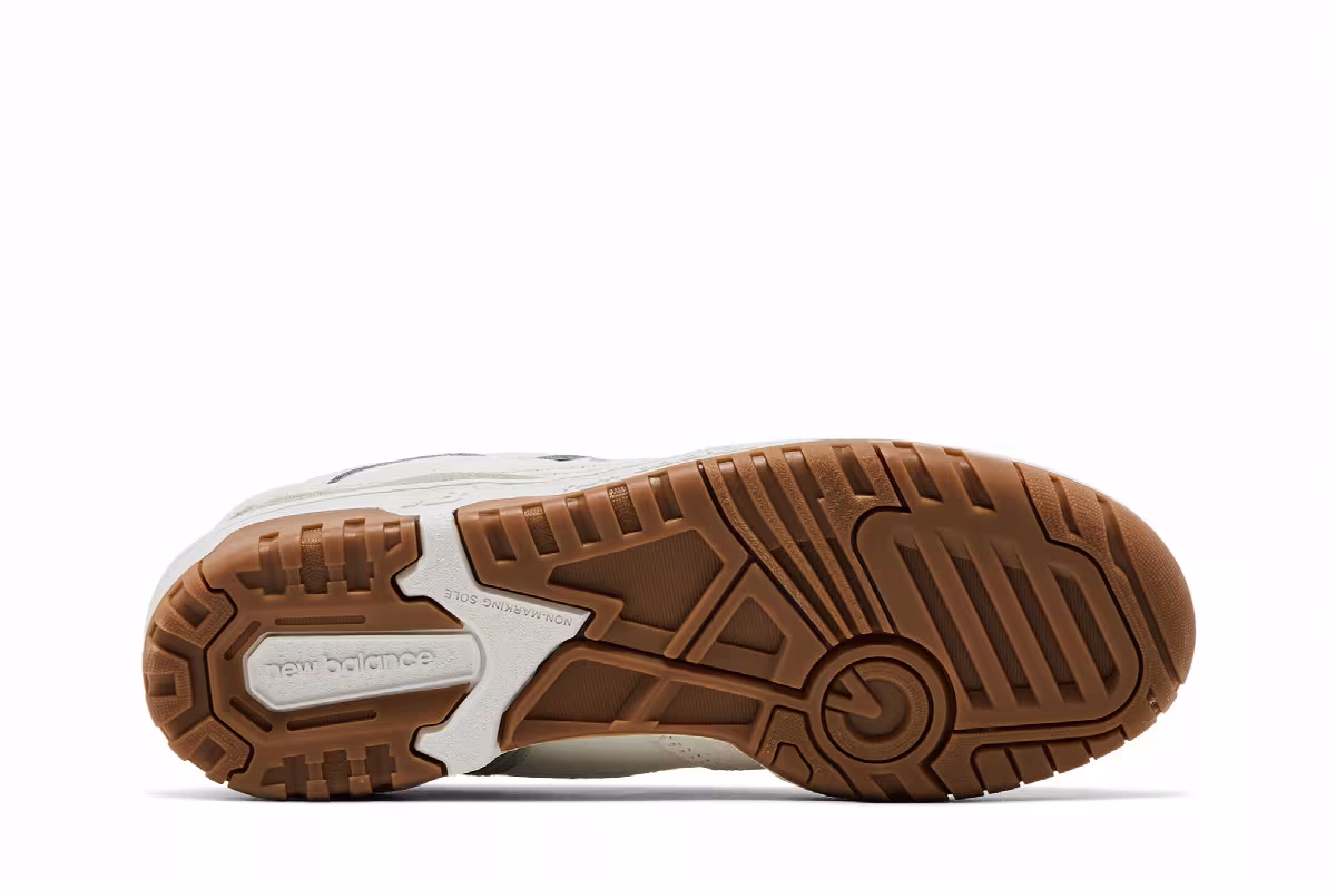 New Balance 550 Big Kid White Olive Gum, view 5