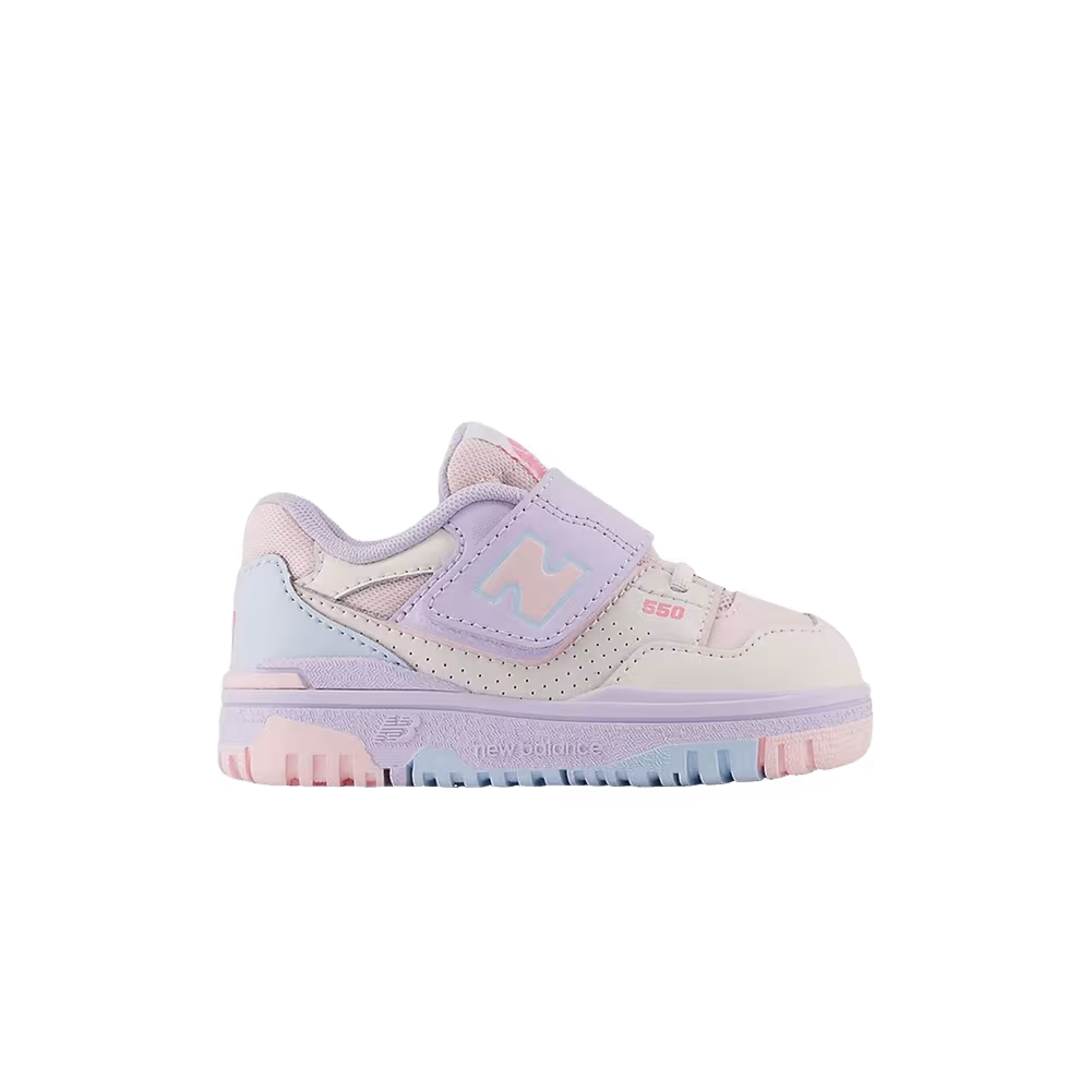 New Balance 550 Bungee Lace Toddler Shell Pink Permafrost