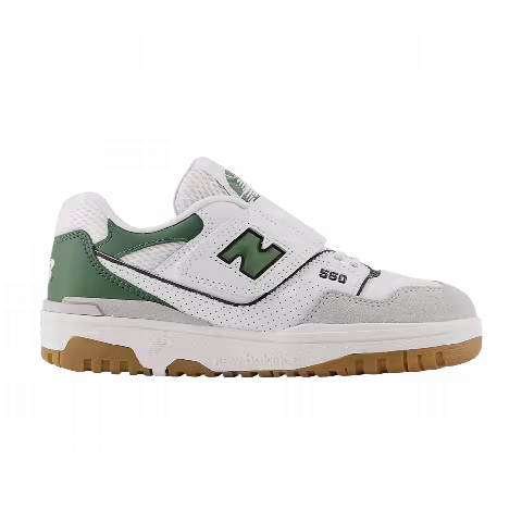 New Balance 550 Hook & Loop Little Kid 'White Seaweed Green'