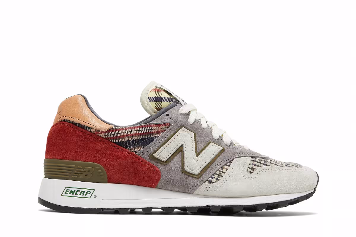 New Balance 1300 Made in USA Plaid Pack - Grey, view 2