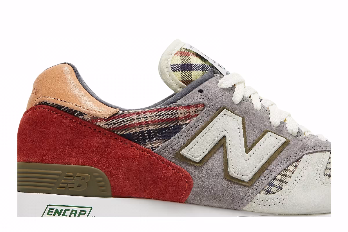 New Balance 1300 Made in USA Plaid Pack - Grey, view 3