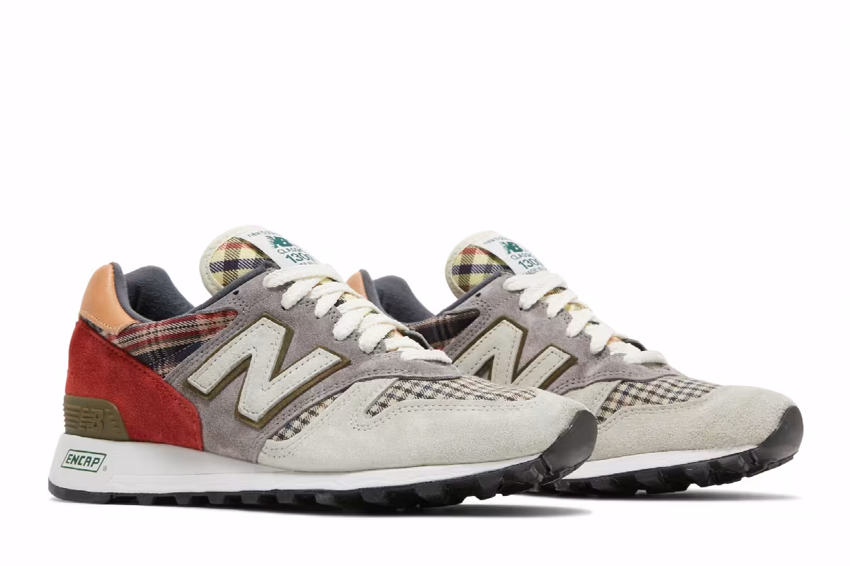 New Balance 1300 Made in USA Plaid Pack - Grey, view 9