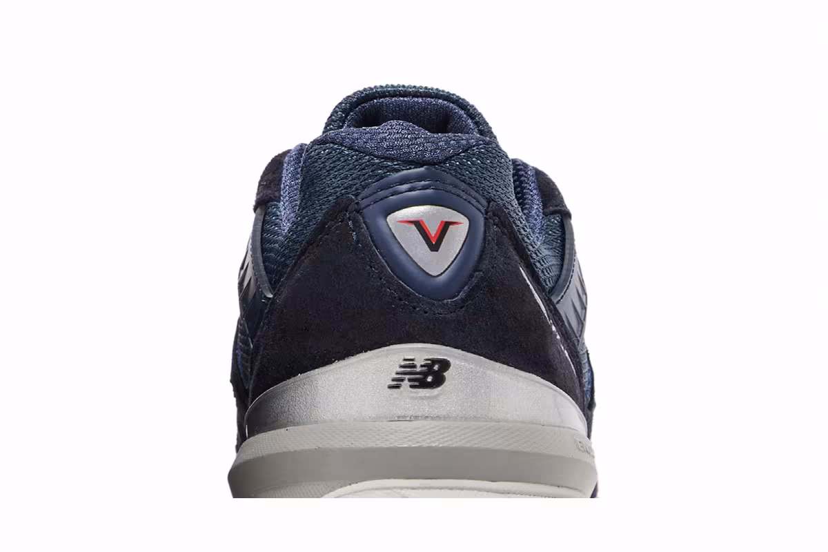 New Balance Women's 990v5 Made in USA Navy Silver, view 8