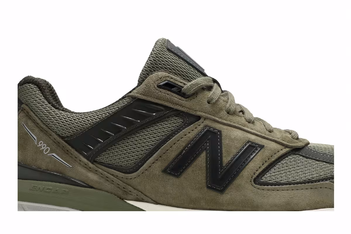 New Balance 990v5 Made In USA Covert Green, view 3