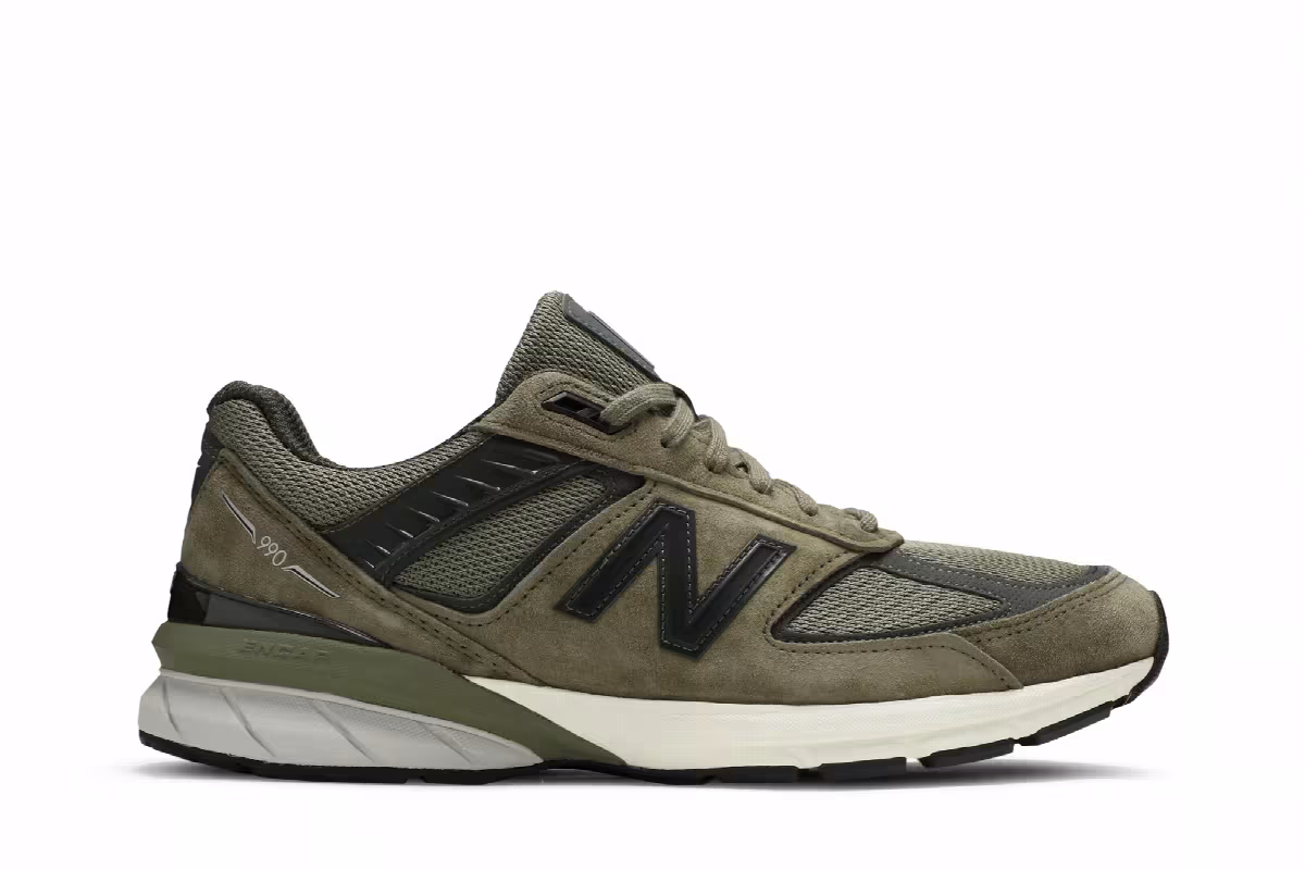New Balance 990v5 Made In USA Covert Green, view 5