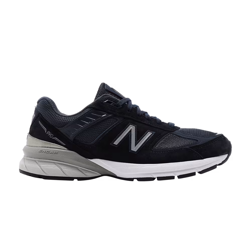 New Balance Women's 990v5 Made in USA Wide Navy Silver