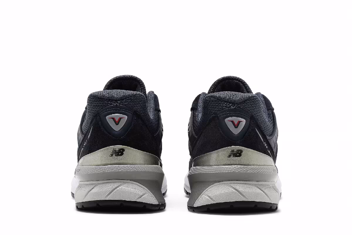New Balance Women's 990v5 Made in USA Wide Navy Silver, view 7