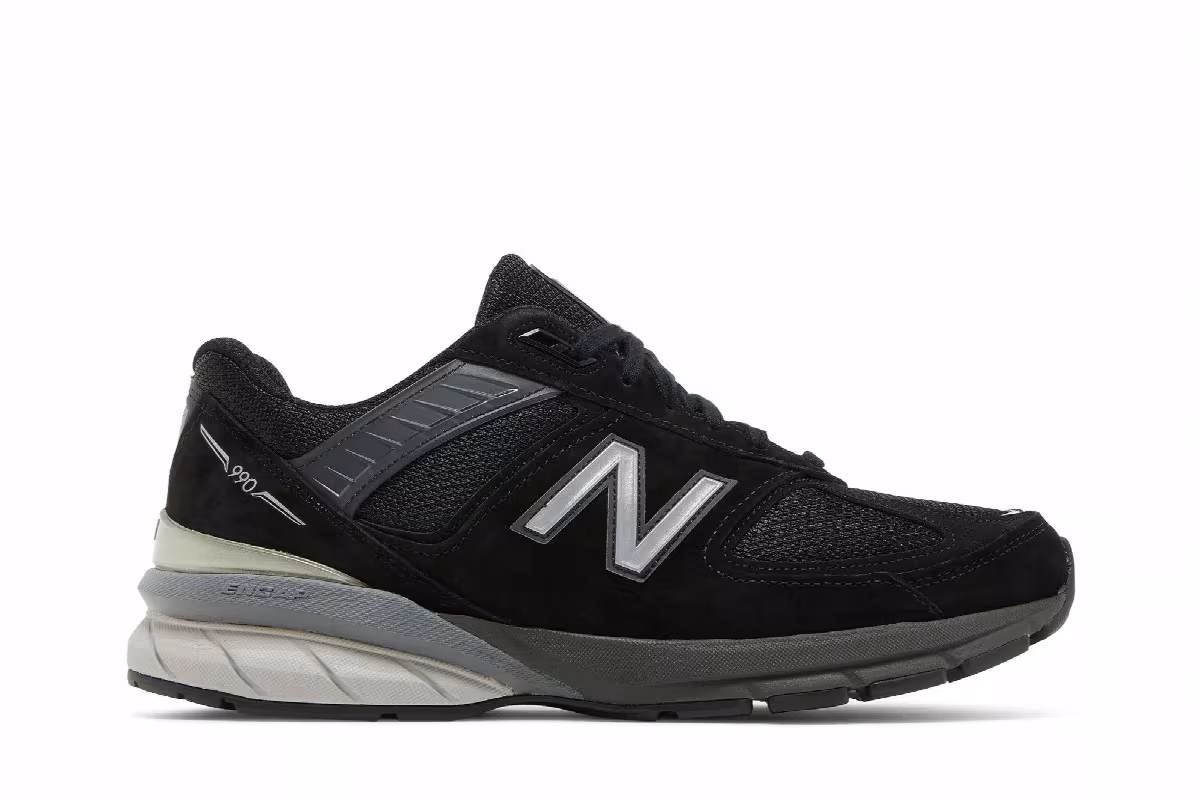 New Balance 990v5 Made In USA Extra Wide Black, view 2