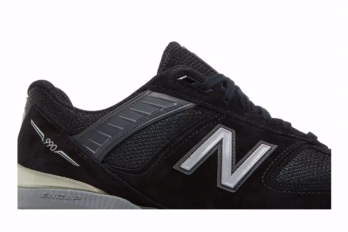 New Balance 990v5 Made In USA Extra Wide Black, view 3