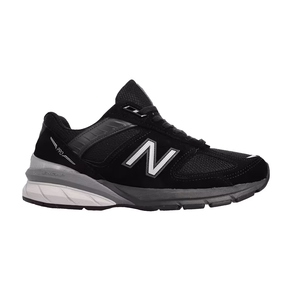 New Balance Women's 990v5 Made In USA Wide Black Grey