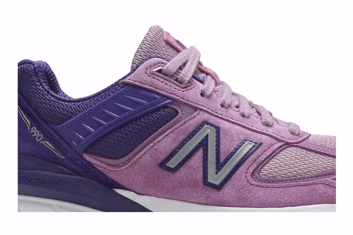 New Balance Women's 990v5 Made in USA Prism Purple Pink, view 3