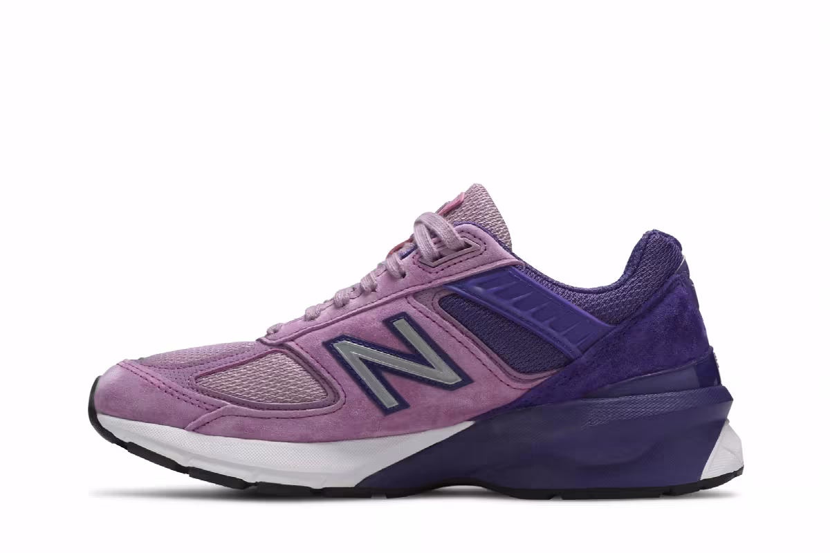New Balance Women's 990v5 Made in USA Prism Purple Pink, view 4
