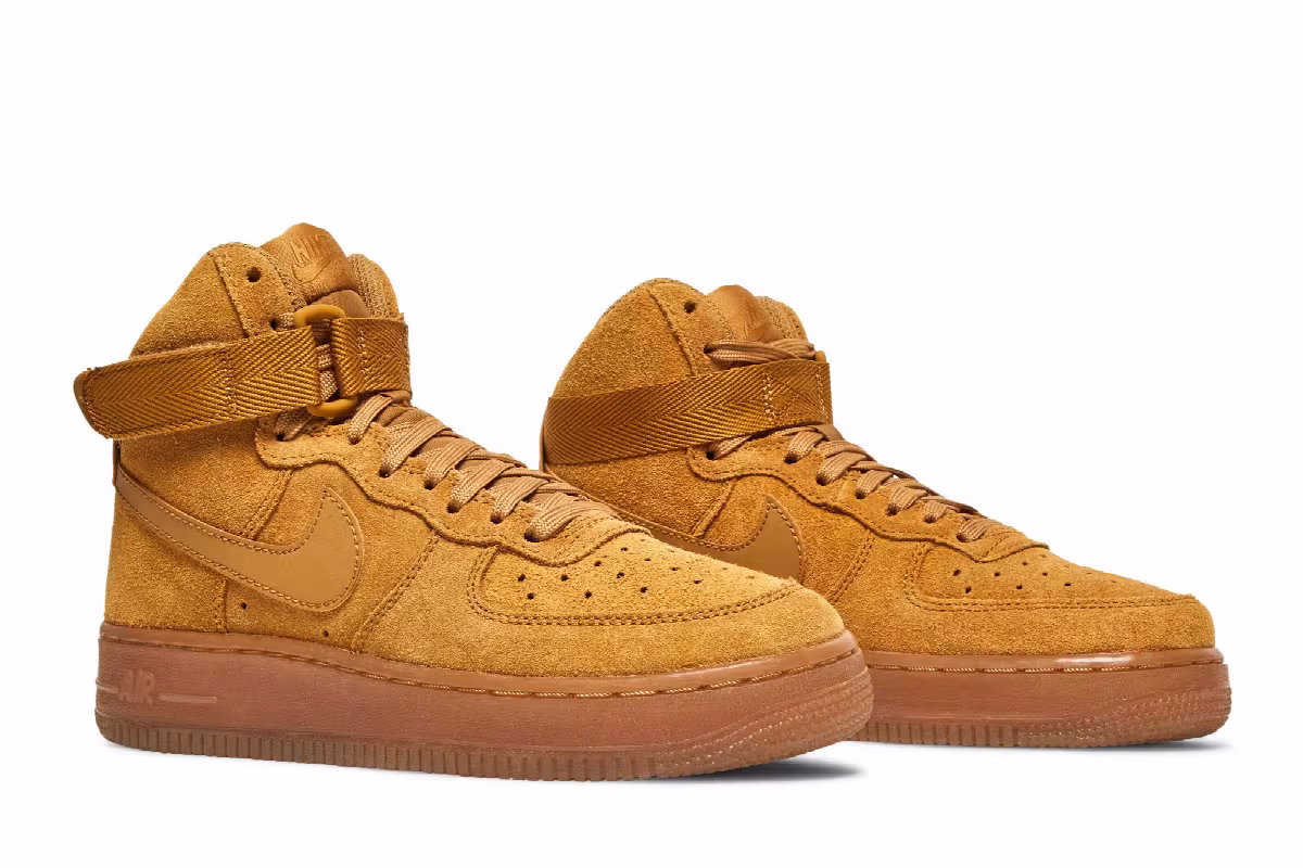 Nike Air Force 1 High LV8 3 GS Wheat, view 9