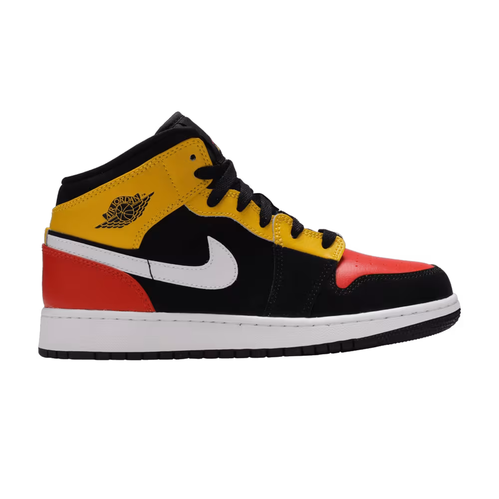 Nike Air Jordan 1 Mid SE GS Amarillo Team Orange