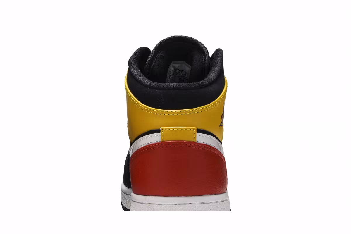 Nike Air Jordan 1 Mid SE GS Amarillo Team Orange, view 8