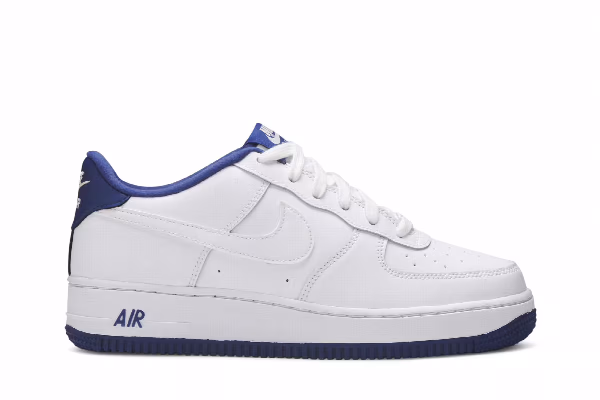 Nike Air Force 1 GS White Deep Royal Blue, view 2
