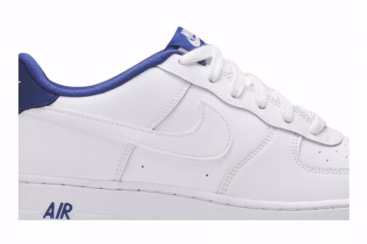 Nike Air Force 1 GS White Deep Royal Blue, view 3