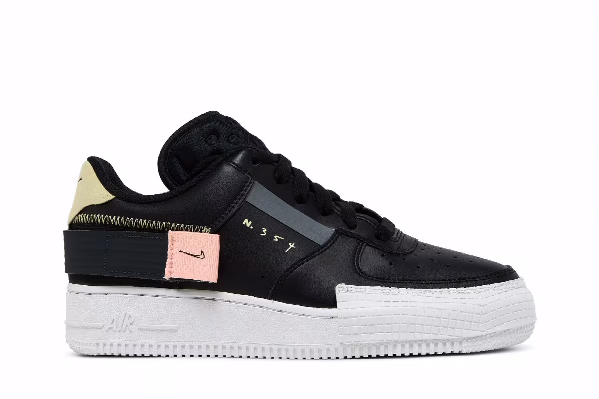 Nike Air Force 1 Type GS Black Zinnia, view 2