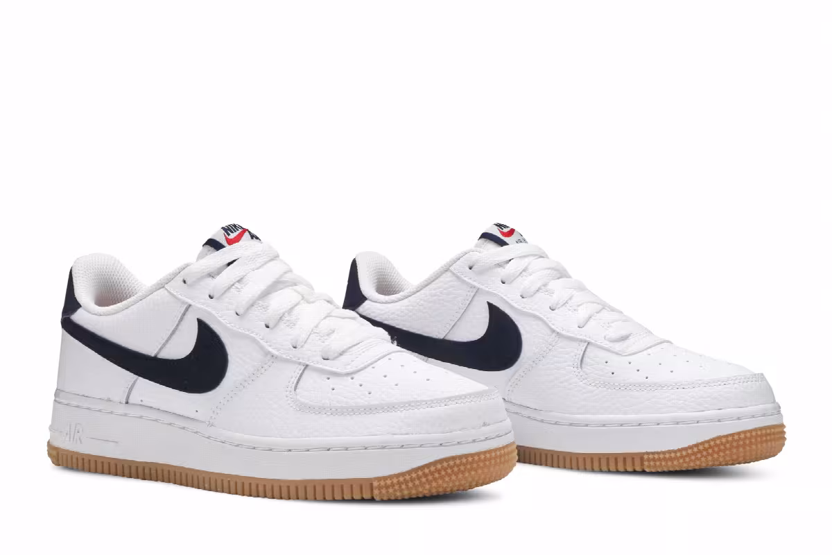 Nike Air Force 1 Low GS White Obsidian, view 9