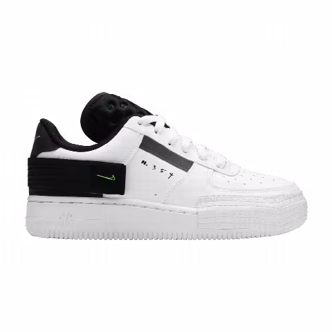 Nike Air Force 1 Type GS 'White Black Volt'