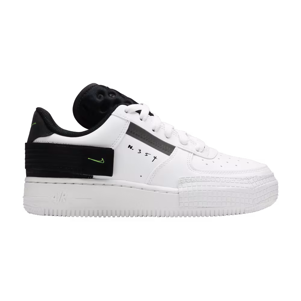 Nike Air Force 1 Type GS White Black Volt