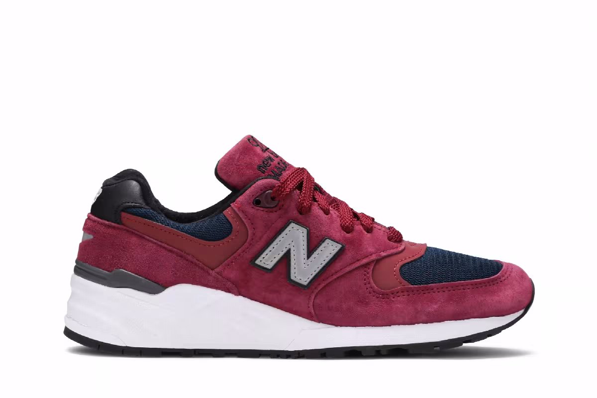 New Balance 999 Made in USA Burgundy Navy, view 2